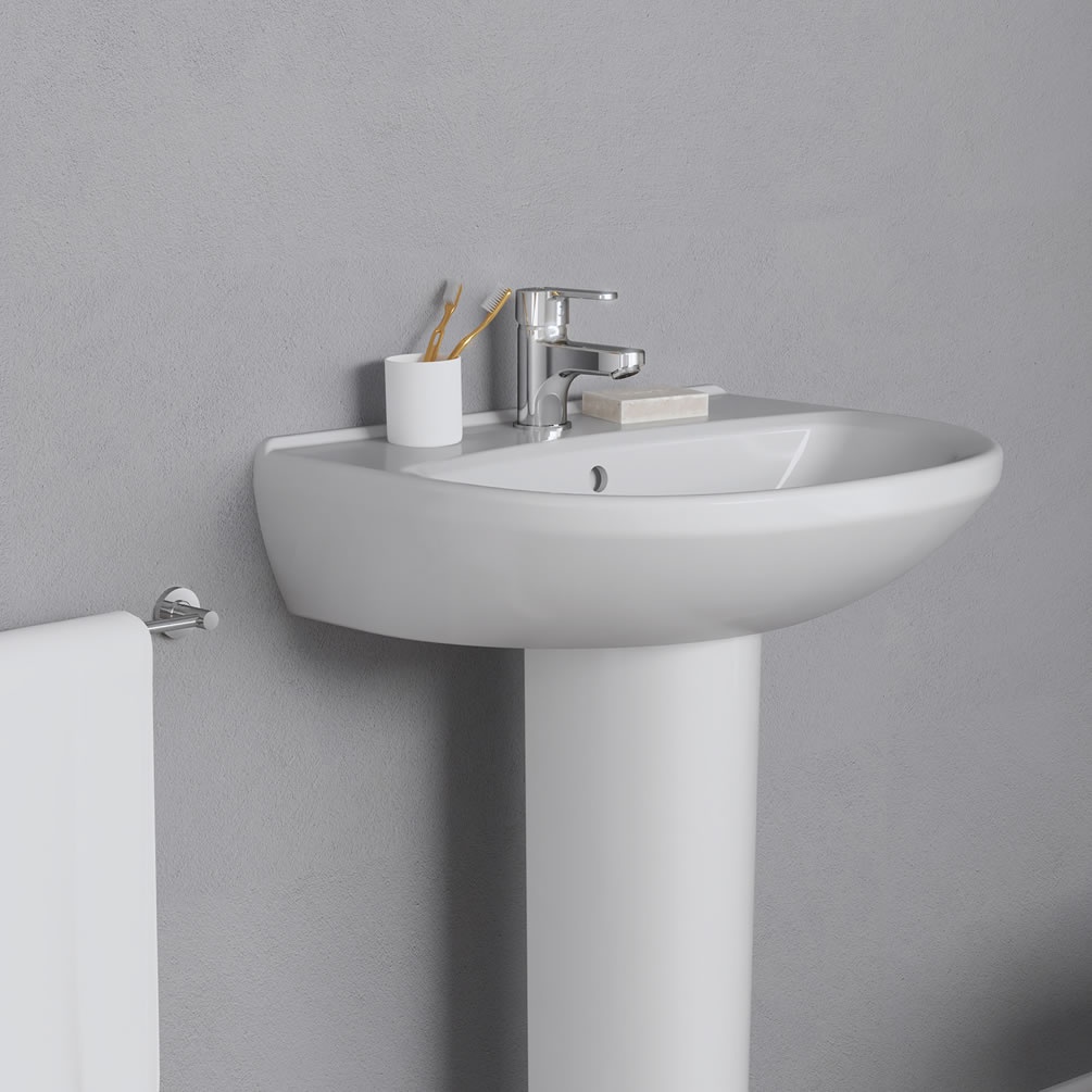 Ideal Standard Eurovit 550mm Pedestal Basin | Sanctuary Bathrooms